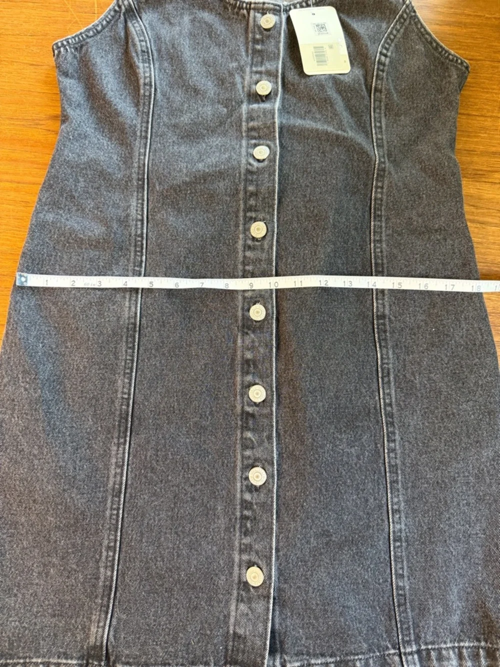 Levi’s Tuli Denim Mini Dress Black Stonewash Size M NWT - Picture 11 of 12
